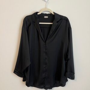 Intimately By Free People Like Honey Oversized Lounge Top Black